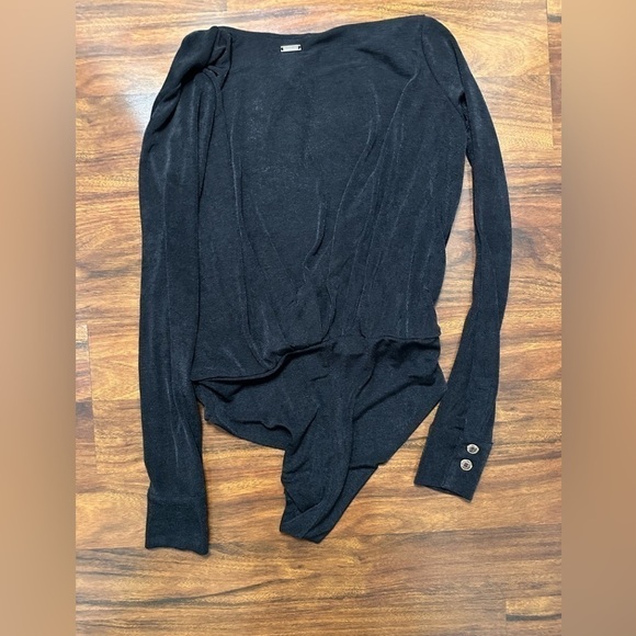 Guess by Marciano NWT Jet Black Daria Bodysuit Size XS - Picture 5 of 6